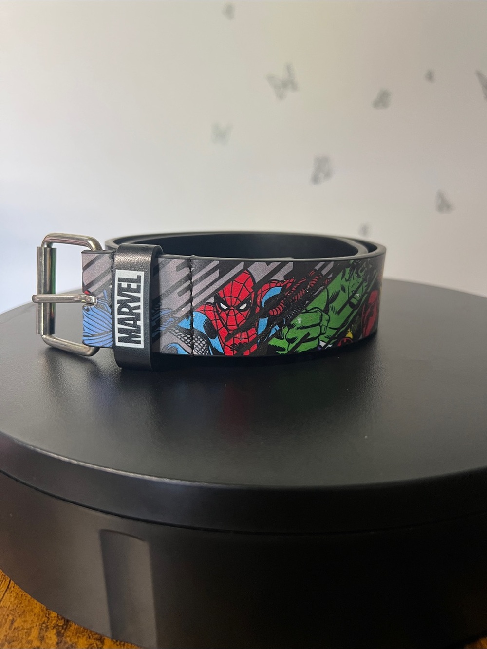 Marvel Spider-Man & Hulk Kids Black Graphic Belt